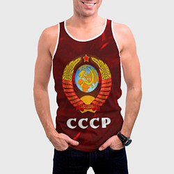 Майка-безрукавка мужская СССР USSR, цвет: 3D-белый — фото 2