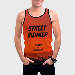 Майка-безрукавка мужская Street runner, цвет: 3D-черный — фото 2