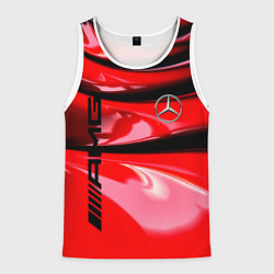 Майка-безрукавка мужская MERCEDES, цвет: 3D-белый