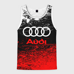 Майка-безрукавка мужская AUDI, цвет: 3D-белый