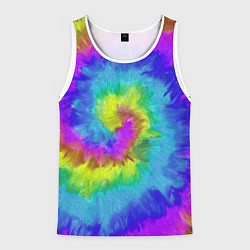 Майка-безрукавка мужская ХИППИ, цвет: 3D-белый