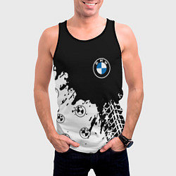 Майка-безрукавка мужская BMW БМВ, цвет: 3D-черный — фото 2