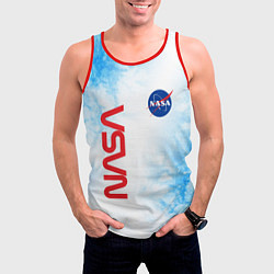 Майка-безрукавка мужская NASA НАСА, цвет: 3D-красный — фото 2