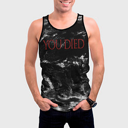 Майка-безрукавка мужская YOU DIED, цвет: 3D-черный — фото 2