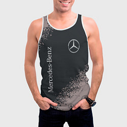 Майка-безрукавка мужская MERCEDES МЕРСЕДЕС, цвет: 3D-белый — фото 2