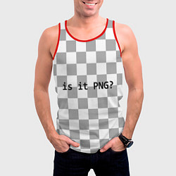 Майка-безрукавка мужская Is it PNG?, цвет: 3D-красный — фото 2