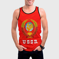 Майка-безрукавка мужская USSR СССР, цвет: 3D-черный — фото 2