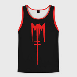 Майка-безрукавка мужская Marilyn Manson, цвет: 3D-красный