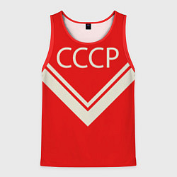 Майка-безрукавка мужская СССР хоккейная форма, цвет: 3D-красный