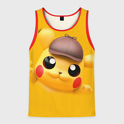 Майка-безрукавка мужская Pikachu Pika Pika, цвет: 3D-красный