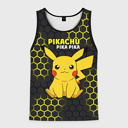 Майка-безрукавка мужская Pikachu Pika Pika, цвет: 3D-черный