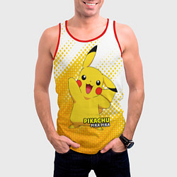 Майка-безрукавка мужская Pikachu Pika Pika, цвет: 3D-красный — фото 2