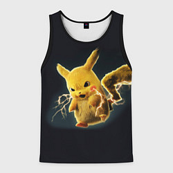 Майка-безрукавка мужская Pikachu Pika Pika, цвет: 3D-черный