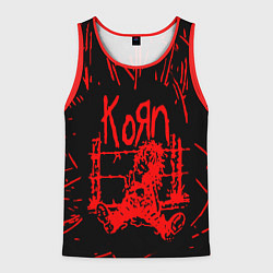Майка-безрукавка мужская Korn, цвет: 3D-красный