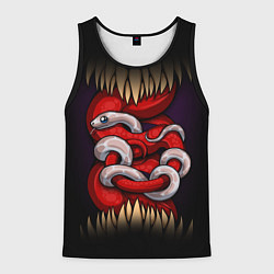 Майка-безрукавка мужская Monster and snake, цвет: 3D-черный