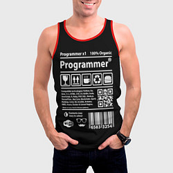 Майка-безрукавка мужская Programmer, цвет: 3D-красный — фото 2