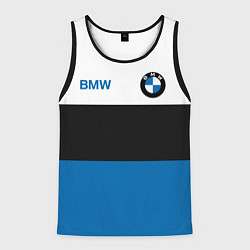Майка-безрукавка мужская BMW SPORT, цвет: 3D-черный