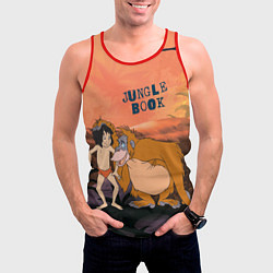 Майка-безрукавка мужская Mowgli, цвет: 3D-красный — фото 2