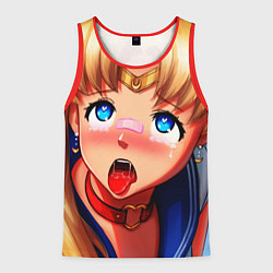 Майка-безрукавка мужская SAILOR MOON AHEGAO, цвет: 3D-красный