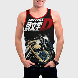 Майка-безрукавка мужская Initial D Z, цвет: 3D-красный — фото 2