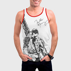Майка-безрукавка мужская Freddie Mercury, цвет: 3D-красный — фото 2