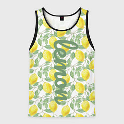 Майка-безрукавка мужская Лимон, цвет: 3D-черный
