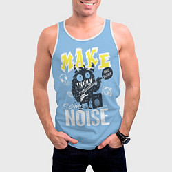 Майка-безрукавка мужская Монстр рока, цвет: 3D-белый — фото 2