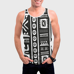 Майка-безрукавка мужская Этнический узор, цвет: 3D-белый — фото 2