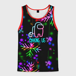 Майка-безрукавка мужская Among Us New Year, цвет: 3D-красный