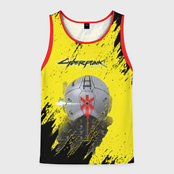 Майка-безрукавка мужская Cyberpunk 2077, цвет: 3D-красный