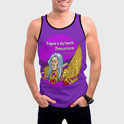 Майка-безрукавка мужская А ещё я люблю фиолетовый, цвет: 3D-черный — фото 2