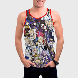 Майка-безрукавка мужская GENSHIN IMPACT, цвет: 3D-красный — фото 2