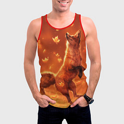 Майка-безрукавка мужская Лисенок, цвет: 3D-красный — фото 2