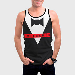Майка-безрукавка мужская Hitman III, цвет: 3D-черный — фото 2