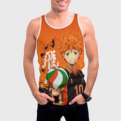 Майка-безрукавка мужская ВОЛЕЙБОЛ!! HAIKYUU!!, цвет: 3D-белый — фото 2