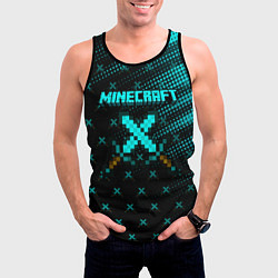 Майка-безрукавка мужская Minecraft, цвет: 3D-черный — фото 2