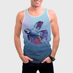 Майка-безрукавка мужская Рыбка, цвет: 3D-белый — фото 2