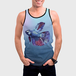 Майка-безрукавка мужская Рыбка, цвет: 3D-черный — фото 2