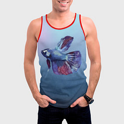 Майка-безрукавка мужская Рыбка, цвет: 3D-красный — фото 2