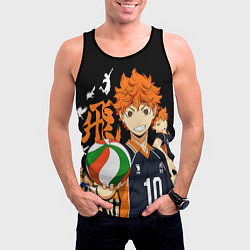 Майка-безрукавка мужская ВОЛЕЙБОЛ!! HAIKYUU!!, цвет: 3D-черный — фото 2