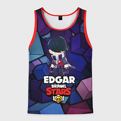 Майка-безрукавка мужская BRAWL STARS EDGAR, цвет: 3D-красный