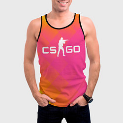 Майка-безрукавка мужская CS GO Disco Tech ver 1, цвет: 3D-черный — фото 2