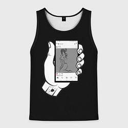 Майка-безрукавка мужская Finita la commedia2 black, цвет: 3D-черный