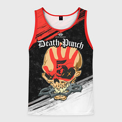 Майка-безрукавка мужская Five Finger Death Punch 7, цвет: 3D-красный