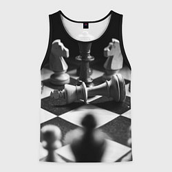 Майка-безрукавка мужская Шахматы, цвет: 3D-черный