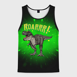 Майка-безрукавка мужская Roarrr! Динозавр T-rex, цвет: 3D-черный