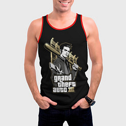 Майка-безрукавка мужская Клод GTA 3, цвет: 3D-красный — фото 2