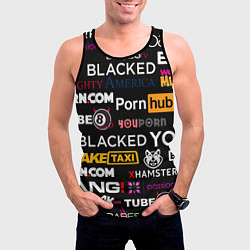 Майка-безрукавка мужская ПОРНОСТУДИИ PORN STUDIO, цвет: 3D-черный — фото 2