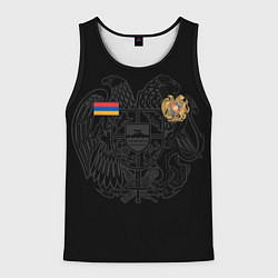 Майка-безрукавка мужская ФОРМА АРМЕНИИ ФЛАГ ГЕРБ, цвет: 3D-черный