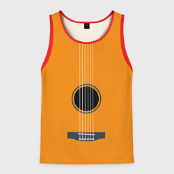 Майка-безрукавка мужская ГИТАРА, цвет: 3D-красный